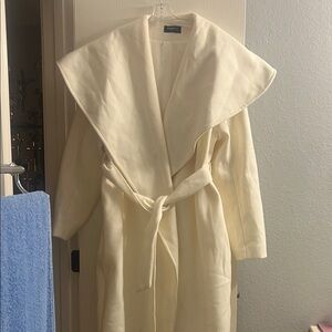 Rebdolls Cream Belted Wrap Coat